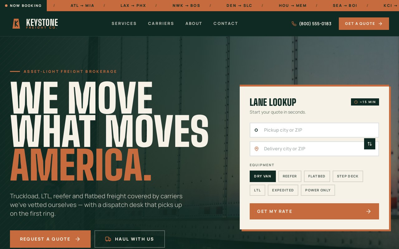 Broker 6 website template preview